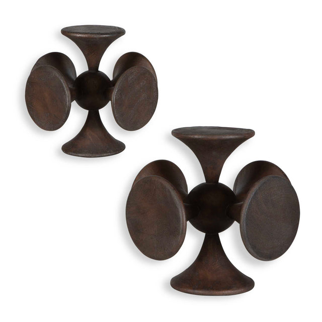 Modern European furniture - Dark Suar Wood Sculptures (2) - www.oroa.com