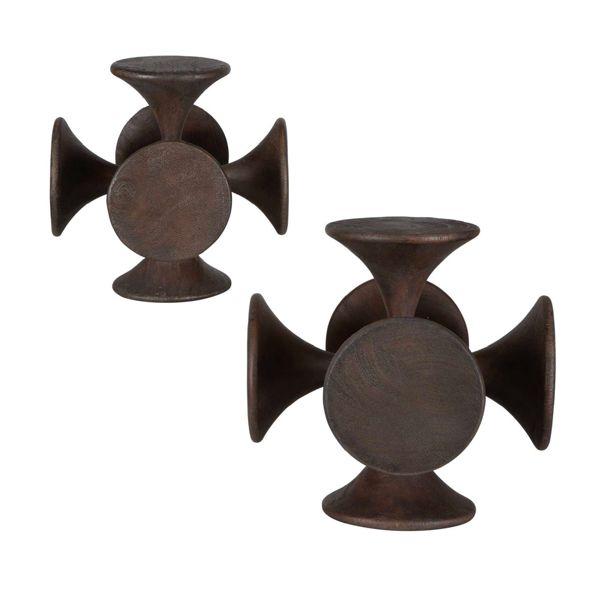 Modern European furniture - Dark Suar Wood Sculptures (2) - www.oroa.com