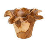 Modern European furniture - Teak Wavy Indoor/Outdoor Bowl - www.oroa.com