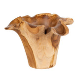 Modern European furniture - Teak Wavy Indoor/Outdoor Bowl - www.oroa.com