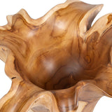 Modern European furniture - Teak Wavy Indoor/Outdoor Bowl - www.oroa.com