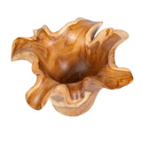 Modern European furniture - Teak Wavy Indoor/Outdoor Bowl - www.oroa.com