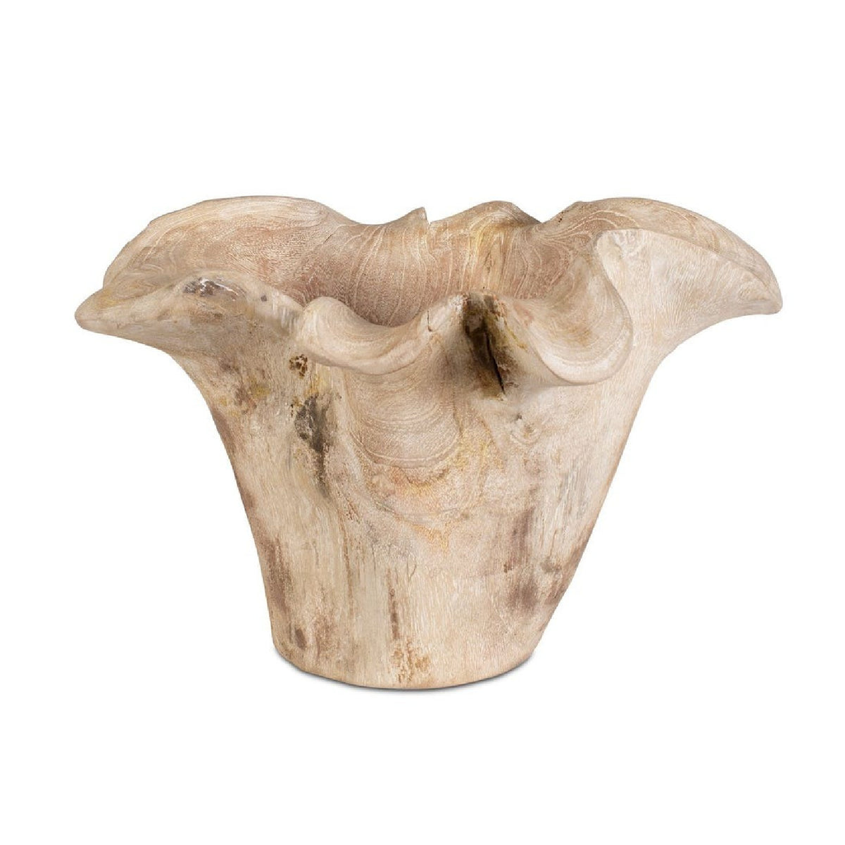 Modern European furniture - Teak Wavy Indoor/Outdoor Bowl - www.oroa.com
