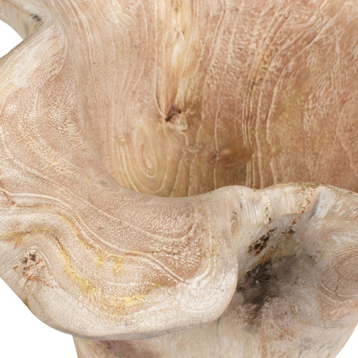 Modern European furniture - Teak Wavy Indoor/Outdoor Bowl - www.oroa.com
