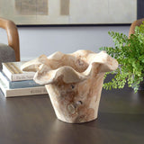 Modern European furniture - Teak Wavy Indoor/Outdoor Bowl - www.oroa.com