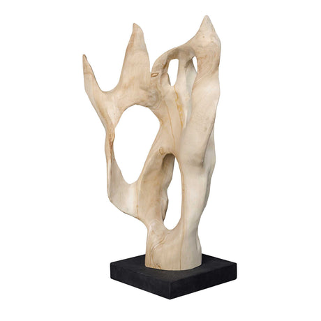 Modern European furniture - Abstract Teak Indoor/Outdoor Sculpture - www.oroa.com