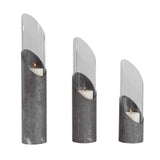 Iron & Glass Cylindrical Candleholders (3) | Uttermost Karter - www.oroa.com