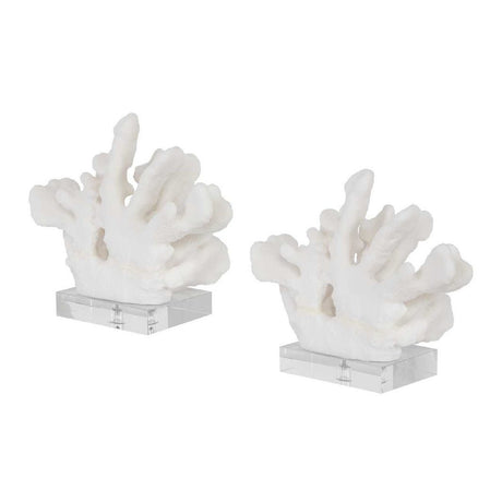White Coral Inspired Bookends (2) | Uttermost Charbel - www.oroa.com