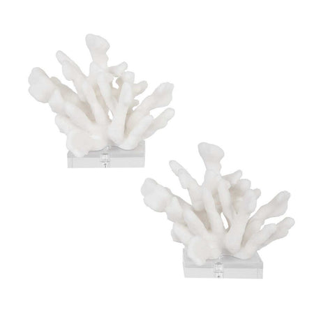 White Coral Inspired Bookends (2) | Uttermost Charbel - www.oroa.com