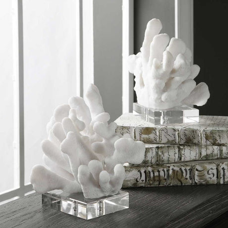 White Coral Inspired Bookends (2) | Uttermost Charbel - www.oroa.com