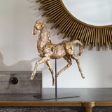 Aged Brown Horse Sculpture | Uttermost Caballo Dorado - www.oroa.com