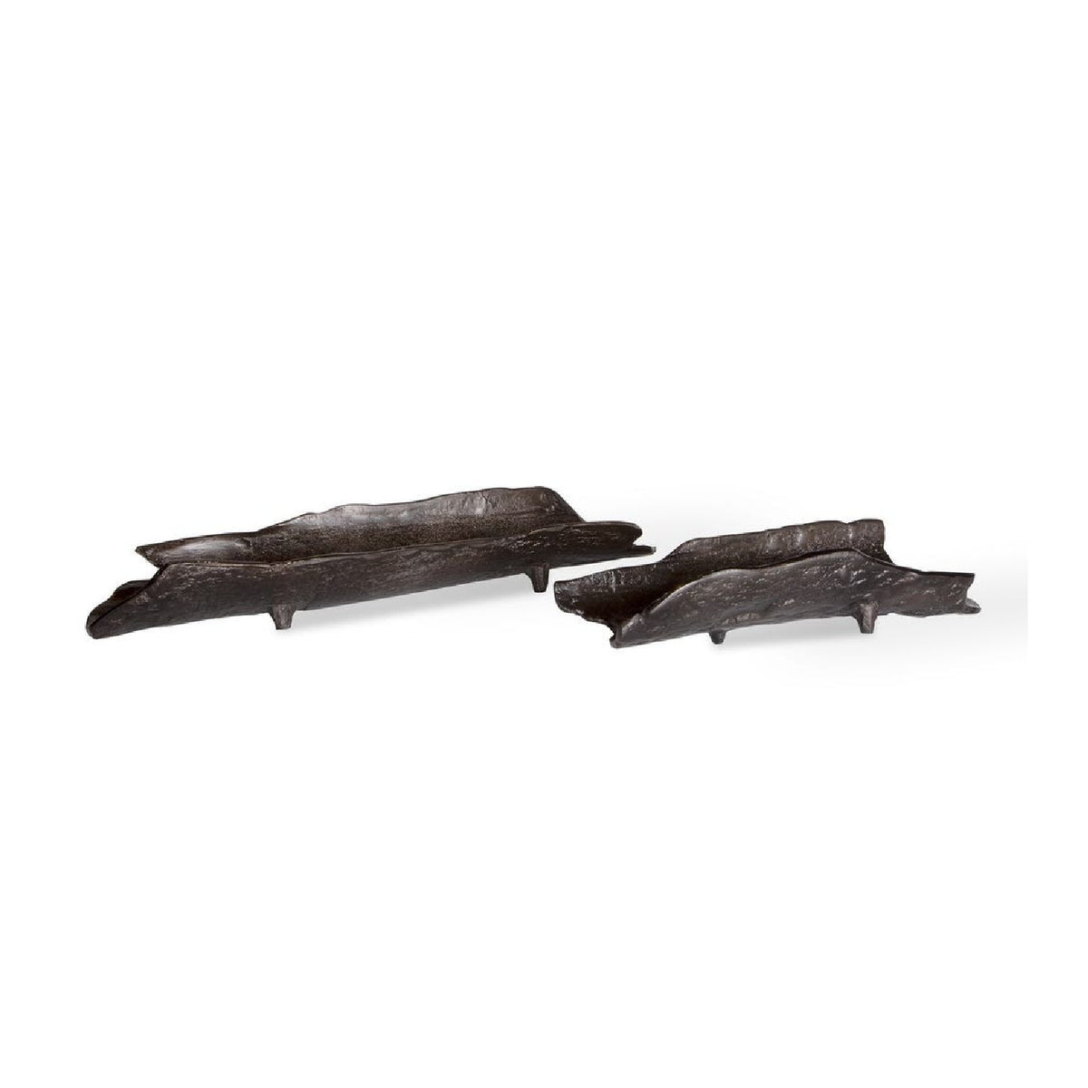 Black Aluminum Organic-Shaped Trays (2) | Uttermost Caryn - www.oroa.com