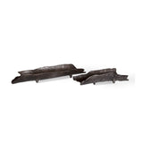 Black Aluminum Organic-Shaped Trays (2) | Uttermost Caryn - www.oroa.com