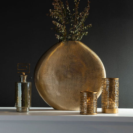 Gold Ribbed Vase | Uttermost Gretchen - www.oroa.com