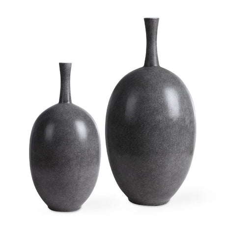 Marbled Black Ceramic Vases (2) | Uttermost Riordan - www.oroa.com