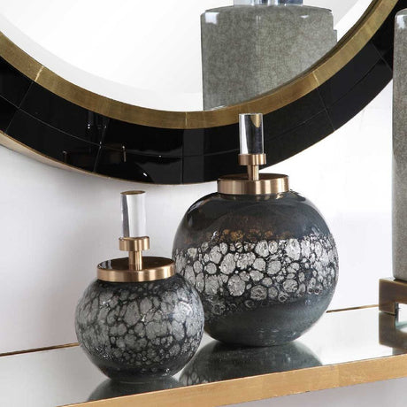 Iridescent Blue-Gray Glass Bottles (2) | Uttermost Cessair -  www.oroa.com