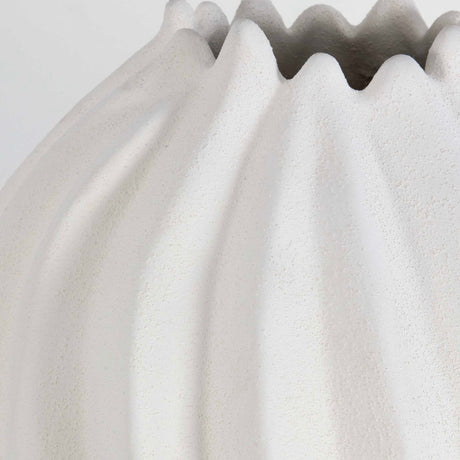 Modern European furniture - Wavy-Fluted Ceramic Indoor/Outdoor Vase - www.oroa.com