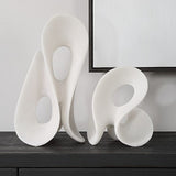 White Stone Indoor/Outdoor Sculptures (2) | Uttermost Silent Wave - www.oroa.com