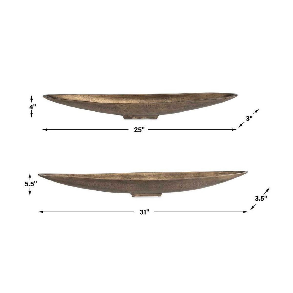 Cast Aluminum Indoor/Outdoor Bowls (2) | Uttermost River Run - www.oroa.com