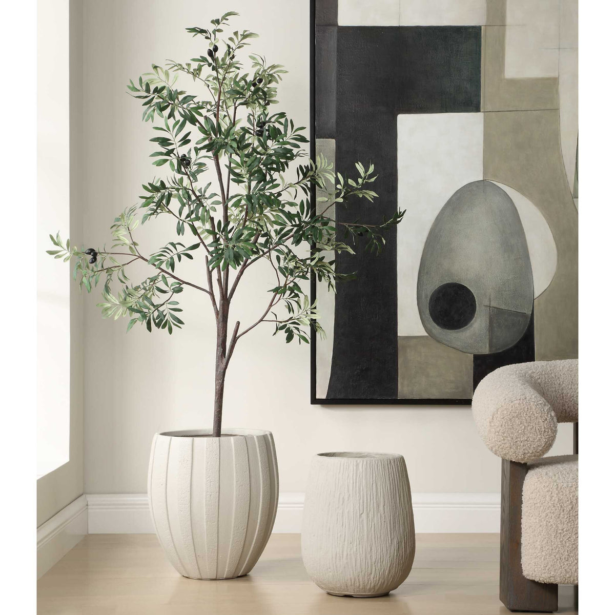 Modern European furniture - Textured White Indoor/Outdoor Planter - www.oroa.com
