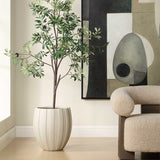 Modern European furniture - White Ridged Indoor/Outdoor Planter - www.oroa.com
