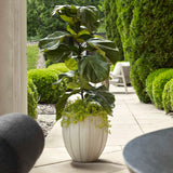 Modern European furniture - White Ridged Indoor/Outdoor Planter - www.oroa.com