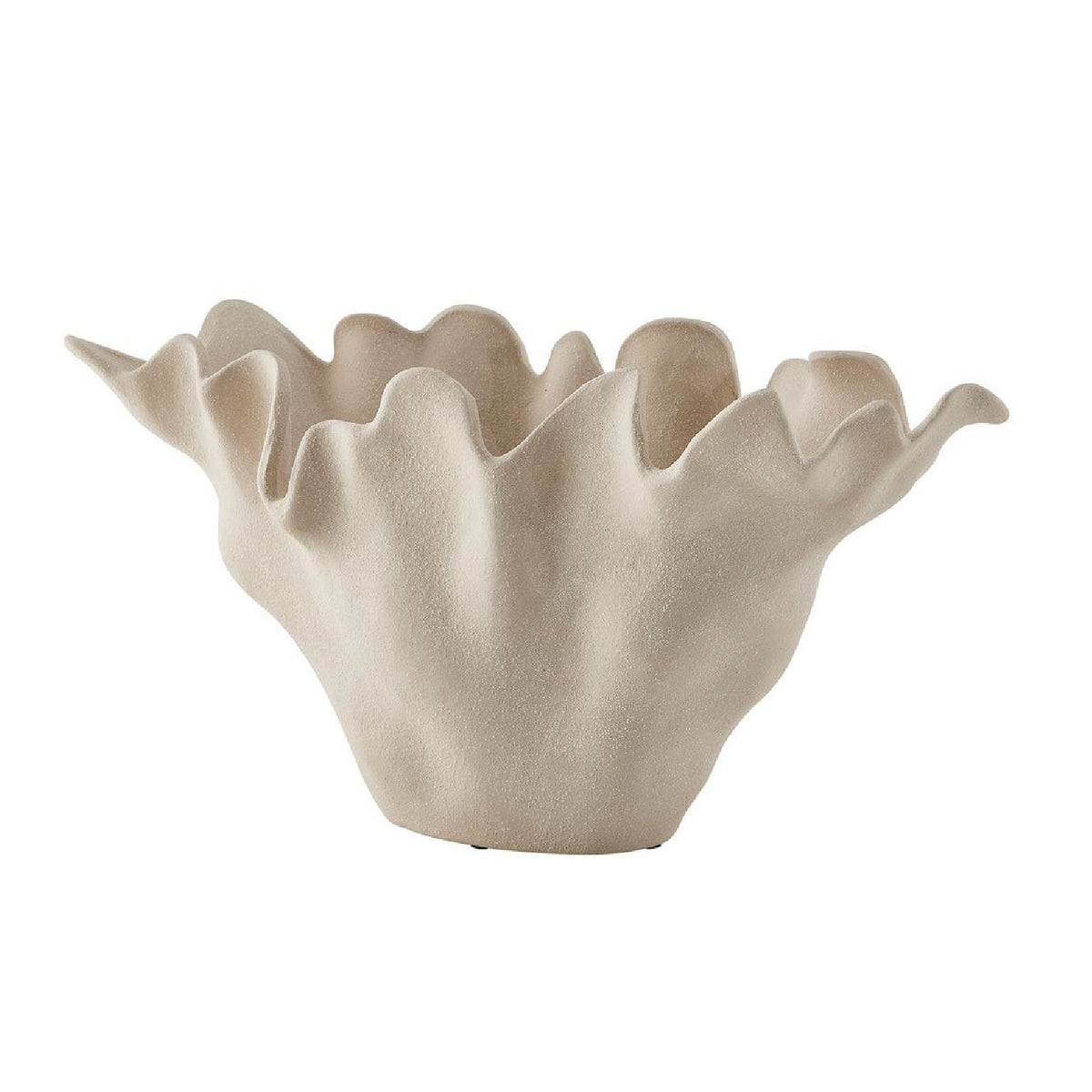White Ceramic Indoor/Outdoor Bowl | Uttermost Sand Dune - www.oroa.com