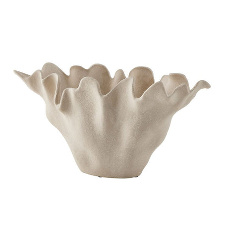 White Ceramic Indoor/Outdoor Bowl | Uttermost Sand Dune - www.oroa.com