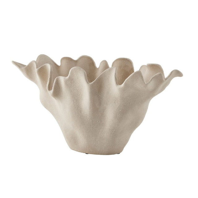 White Ceramic Indoor/Outdoor Bowl | Uttermost Sand Dune - www.oroa.com
