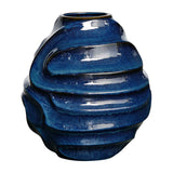 Modern European furniture - Blue Ceramic Indoor/Outdoor Vase - www.oroa.com