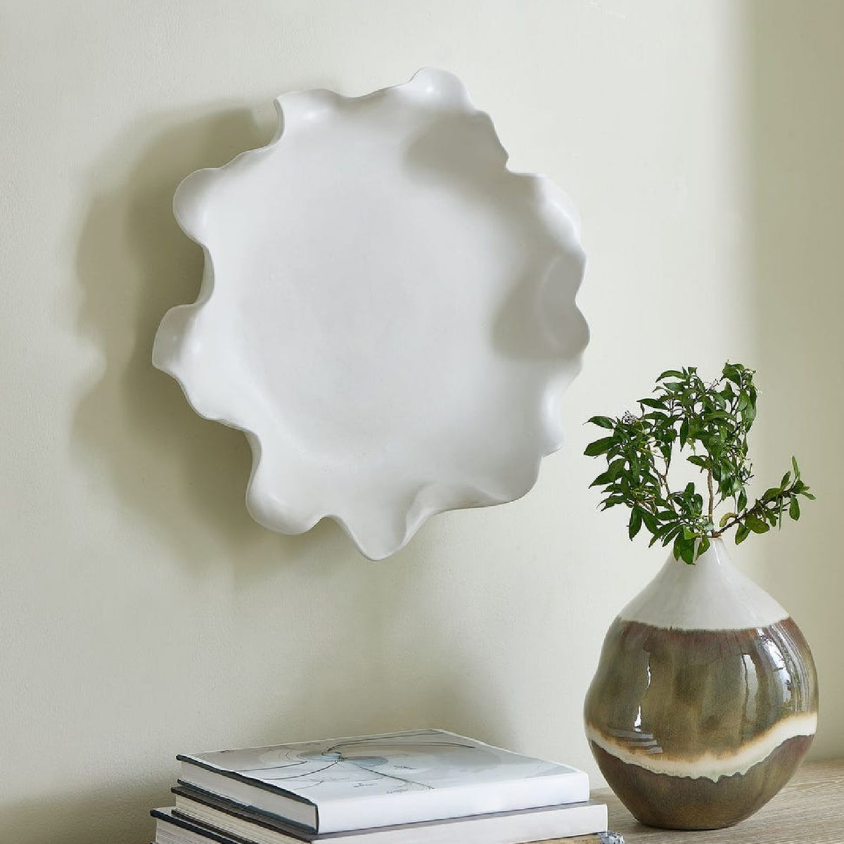 Organic-Shaped Ceramic Indoor/Outdoor Bowl | Uttermost Wave Crest - www.oroa.com