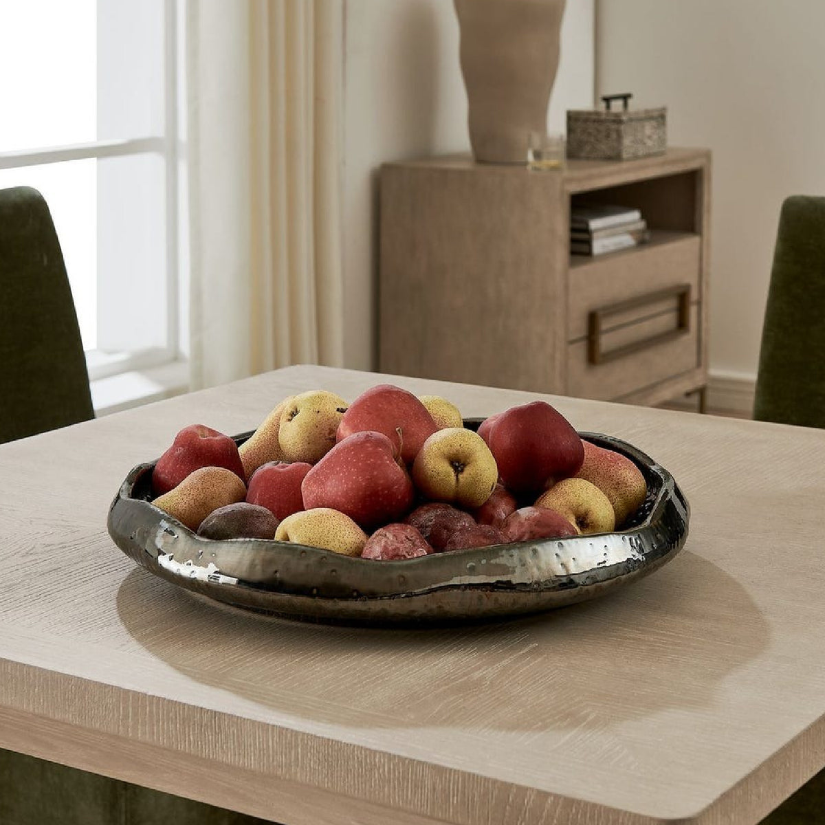 Modern European furniture - Pitted Earthenware Indoor/Outdoor Bowl - www.oroa.com