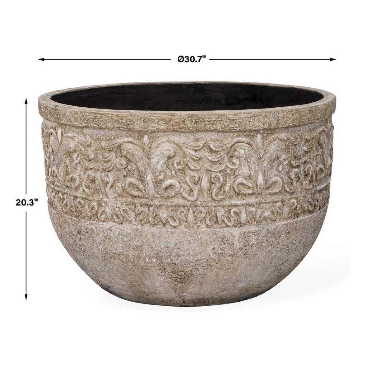 Embossed Stone-Like Indoor/Outdoor Planter | Uttermost Regalia - www.oroa.com