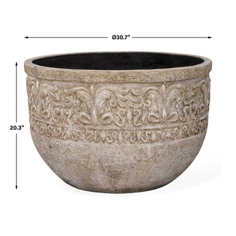 Embossed Stone-Like Indoor/Outdoor Planter | Uttermost Regalia - www.oroa.com