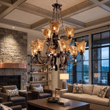 Handmade Glass 9-Light Chandelier | Uttermost Vetraio - www.oroa.com