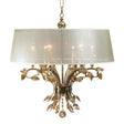 Modern European furniture - Gold Crystal Leaves 6-Light Chandelier - www.oroa.com