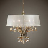 Modern European furniture - Gold Crystal Leaves 6-Light Chandelier - www.oroa.com