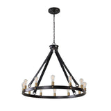 Modern European furniture - Round Bronze 12-Light Chandelier - www.oroa.com