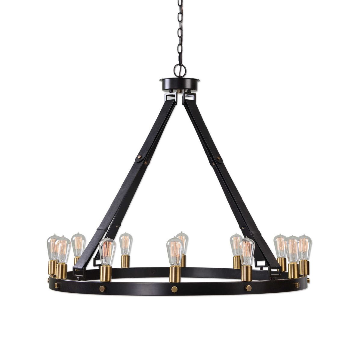 Modern European furniture - Round Bronze 12-Light Chandelier - www.oroa.com