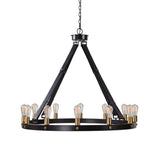 Modern European furniture - Round Bronze 12-Light Chandelier - www.oroa.com