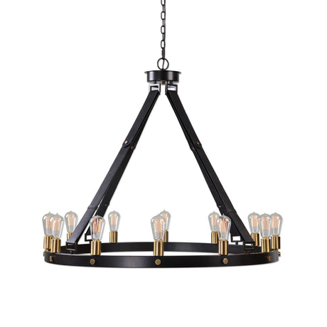 Modern European furniture - Round Bronze 12-Light Chandelier - www.oroa.com
