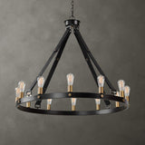 Modern European furniture - Round Bronze 12-Light Chandelier - www.oroa.com