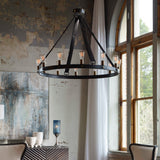 Modern European furniture - Round Bronze 12-Light Chandelier - www.oroa.com