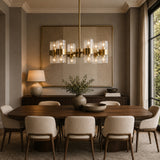 Modern European furniture - Glass Cylinders 12-Light Chandelier - www.oroa.com