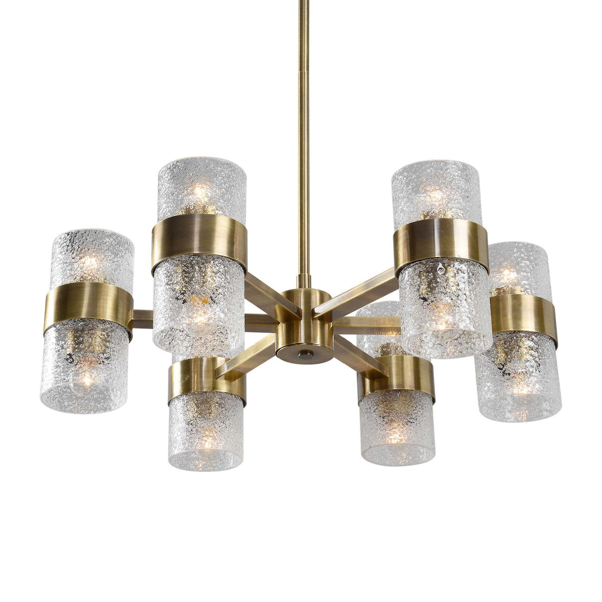 Modern European furniture - Glass Cylinders 12-Light Chandelier - www.oroa.com