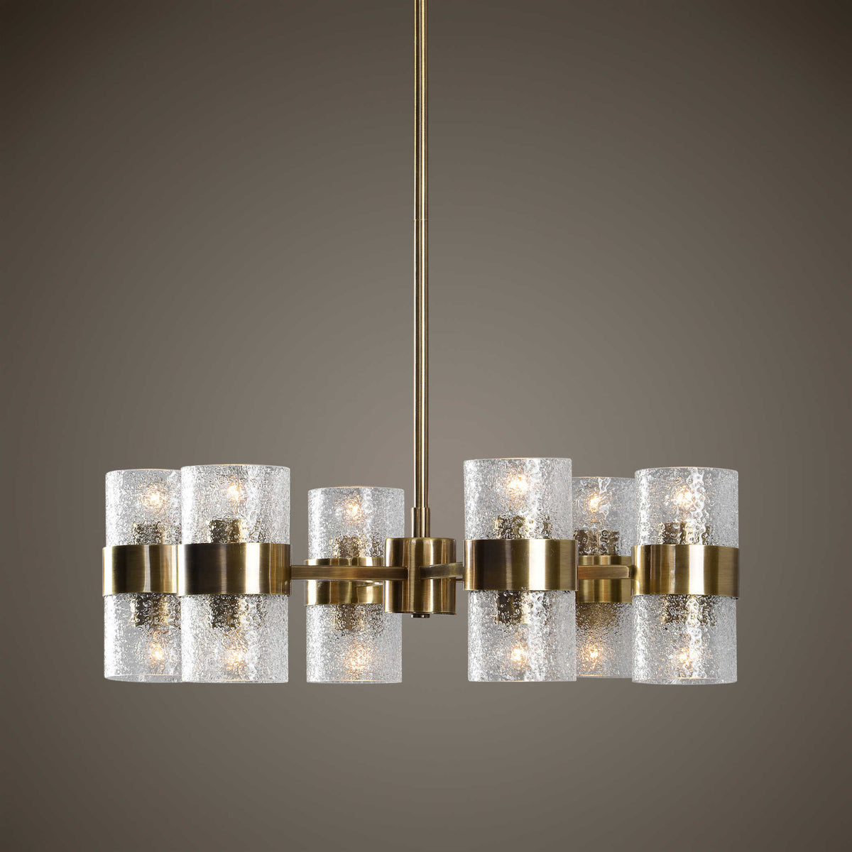 Modern European furniture - Glass Cylinders 12-Light Chandelier - www.oroa.com