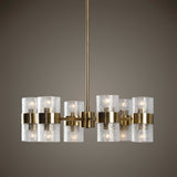 Modern European furniture - Glass Cylinders 12-Light Chandelier - www.oroa.com