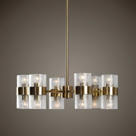 Modern European furniture - Glass Cylinders 12-Light Chandelier - www.oroa.com