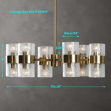 Modern European furniture - Glass Cylinders 12-Light Chandelier - www.oroa.com
