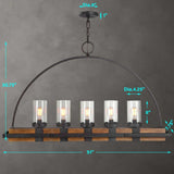Seeded Glass 5-Light Island Lamp | Uttermost Atwood - www.oroa.com